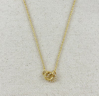 18K Gold Filled and CZ Link Necklace