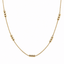 18k Gold Filled Bead Detailed Box Chain Necklaces by GoldFi