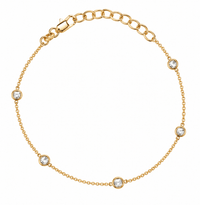 18k Gold Filled CZ Bezel Bracelet