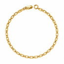 18k Gold Filled Diamond Cut Anchor Link Bracelet - Red Bird Road