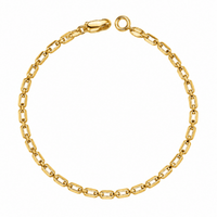18k Gold Filled Diamond Cut Anchor Link Bracelet