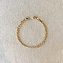 18k Gold Filled Diamond Cut Anchor Link Bracelet - Red Bird Road