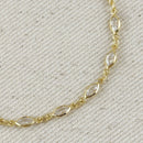 18k Gold Filled Ellipse Bezel CZ Bracelet by GoldFi