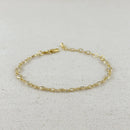 18k Gold Filled Ellipse Bezel CZ Bracelet by GoldFi