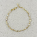 18k Gold Filled Ellipse Bezel CZ Bracelet by GoldFi