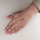 18k Gold Filled Pearl & Figaro Rosary Bracelet by GoldFi