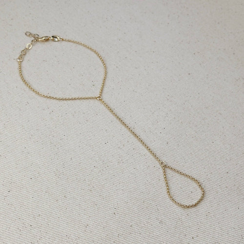 18k Gold Filled Rolo Link Hand Chain