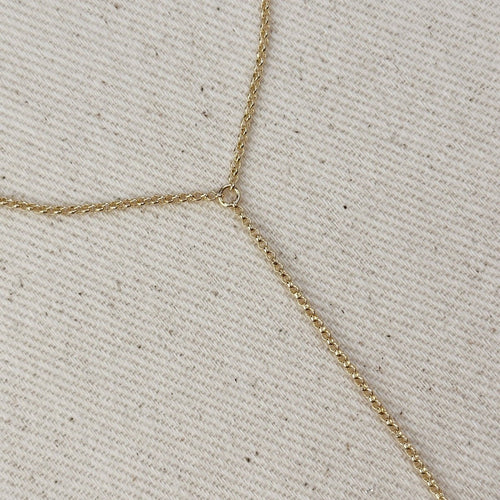 18k Gold Filled Rolo Link Hand Chain