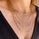 18k Gold Filled Short Link Paperclip Chain: 18 by GoldFi