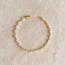 18k Gold Filled Sideway Baguette Tennis Bracelet by GoldFi