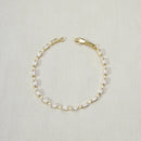 18k Gold Filled Sideway Baguette Tennis Bracelet by GoldFi