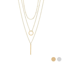 18K Gold Layered Necklace – Handcrafted Timeless Elegance
