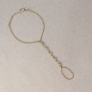 18k Gold Mother of Pearl Hand Chain