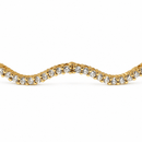 18K Gold Plated Wavy Tennis Necklace - Red Bird Road