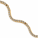18K Gold Plated Wavy Tennis Necklace - Red Bird Road