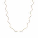 18K Gold Plated Wavy Tennis Necklace - Red Bird Road