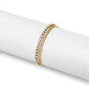 18K Gold Rhinestone Layered Anklet by WJW