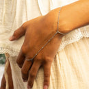 18K Gold Satellite Hand Chain by WJW