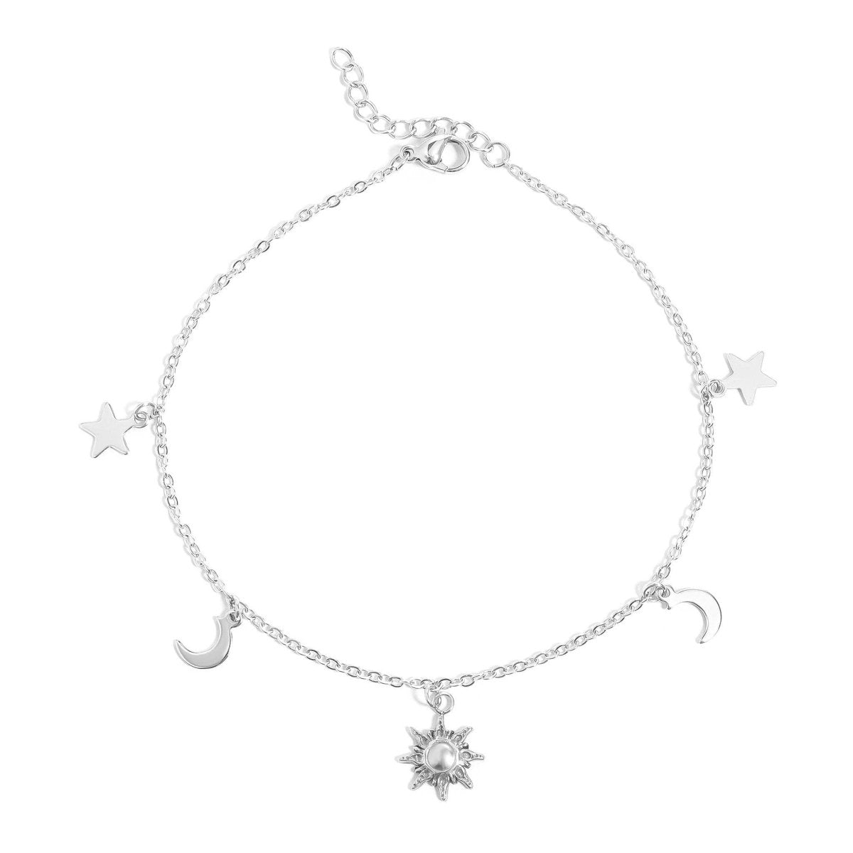 18K Moon & Star Charm Anklet by WJW