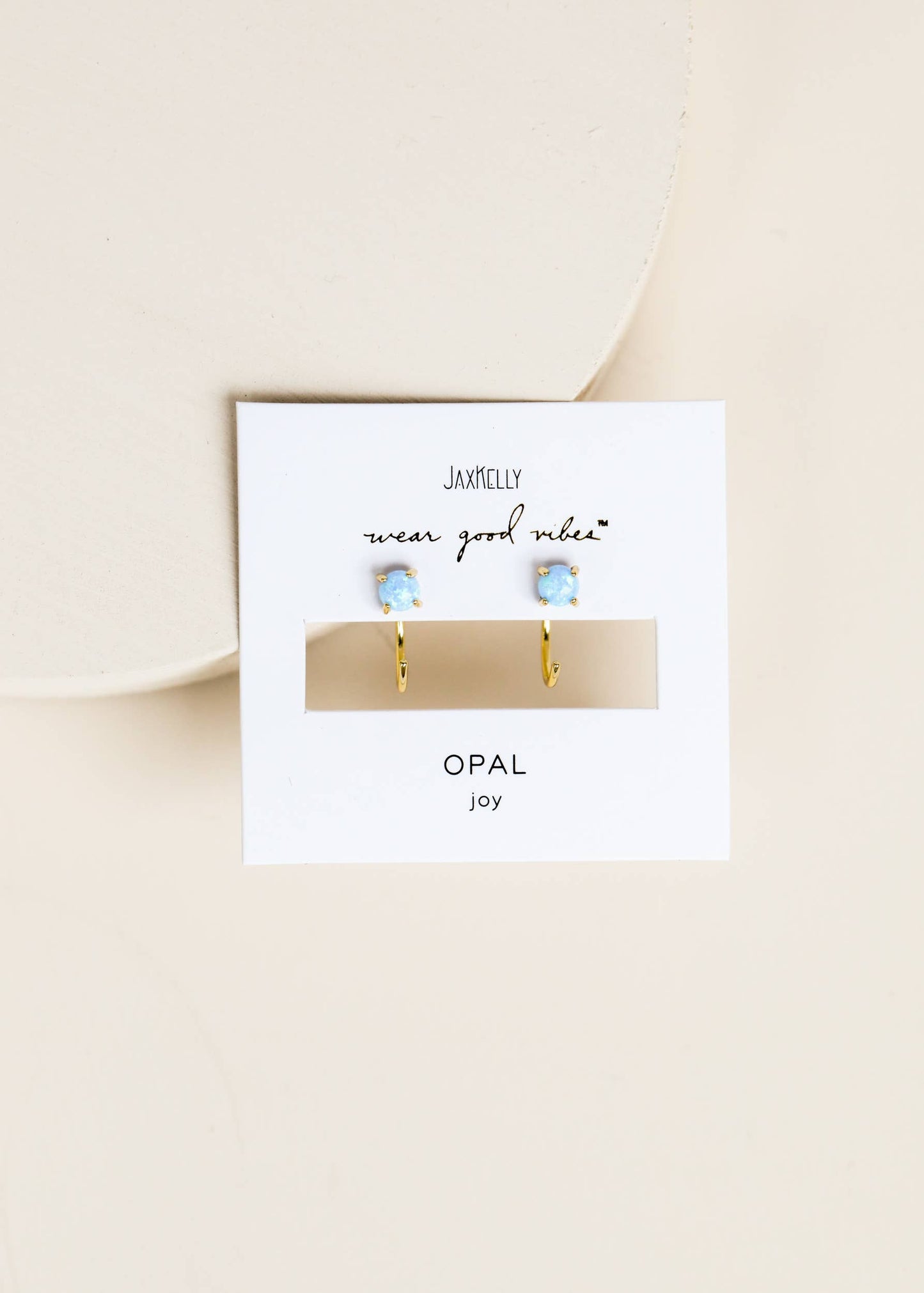 Fire Opal Huggie Earrings
