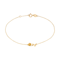 Solid Gold Forever Rose Bracelet