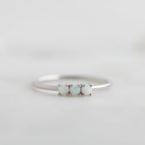 3 Stone Opal Ring Rings by Sami Jewels