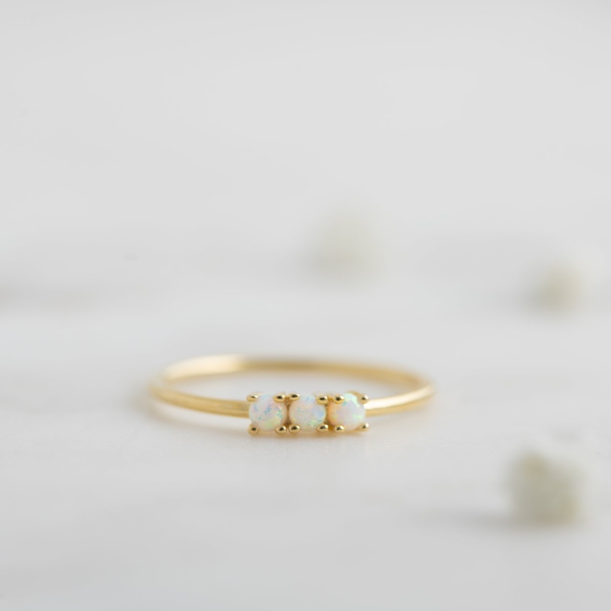 3 Stone Opal Ring Rings by Sami Jewels