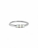 3 Stone Opal Ring Silver Rings by Sami Jewels
