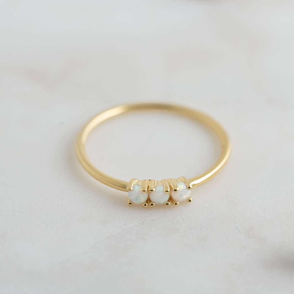 3 Stone Opal Ring Rings by Sami Jewels