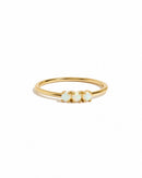 3 Stone Opal Ring Gold Rings by Sami Jewels