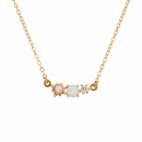 3 Wishes Pendant Gold Vermeil, Opal and Diamond Necklace - Red Bird Road
