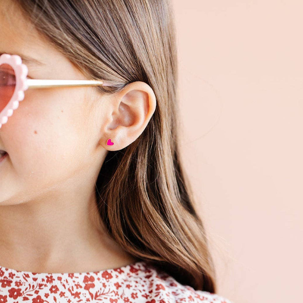 Neon Heart Studs