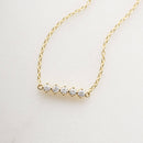 5 Stone Diamond Bracelet: 6.75" + .5" Ext / Gold