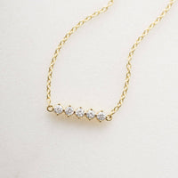 5 Stone Diamond Bracelet: 6.75" + .5" Ext / Gold