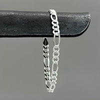 5mm Sterling Silver Figaro Bracelet