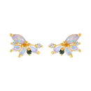 Opal & Diamond Butterfly Studs by La Kaiser