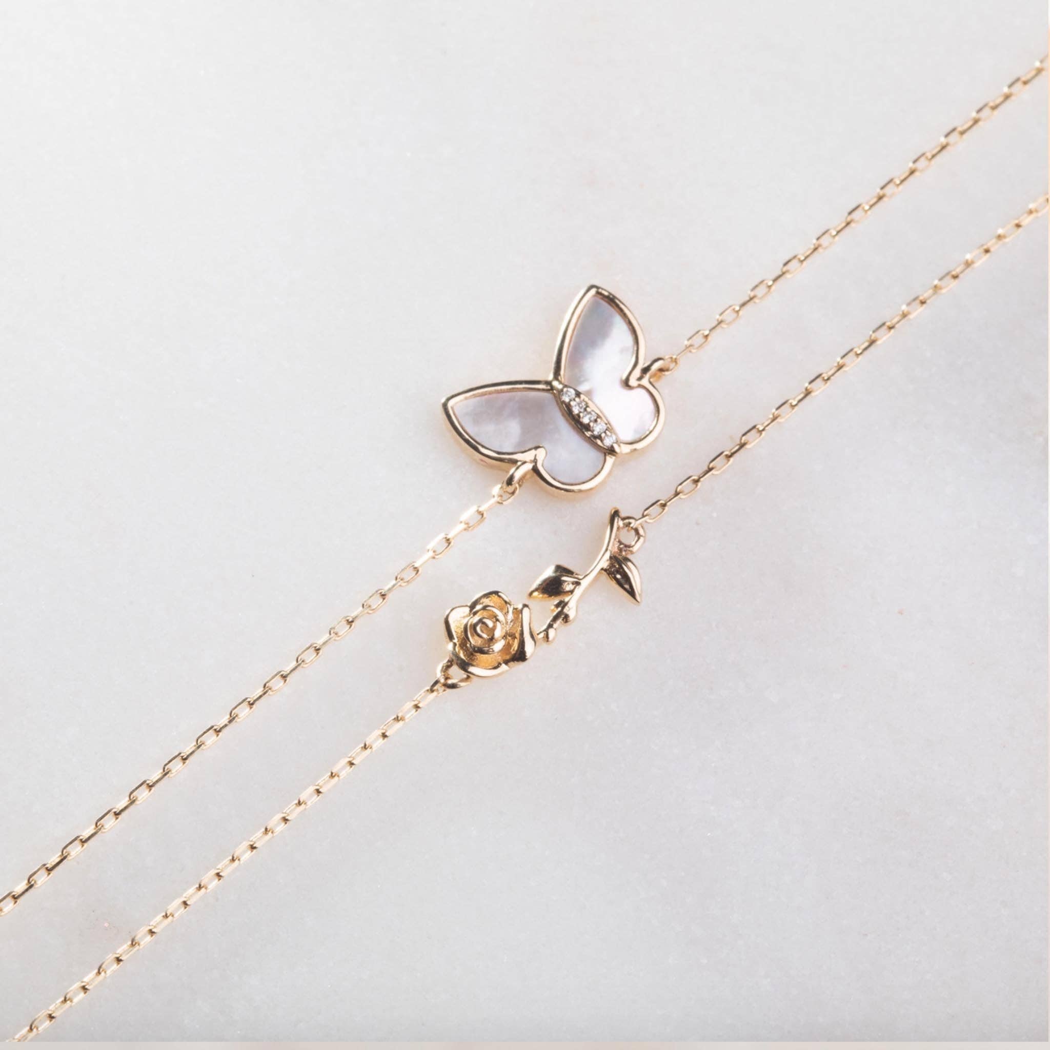 Solid Gold Forever Rose Bracelet by La Kaiser