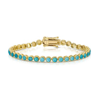 Tennis Bracelet - Blue Opal: 7 inch