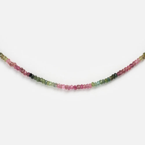 Multicolour Green Tourmaline | Pink Green Beaded