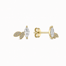 14k Vermeil Marquise Curved Petal Stud Earrings