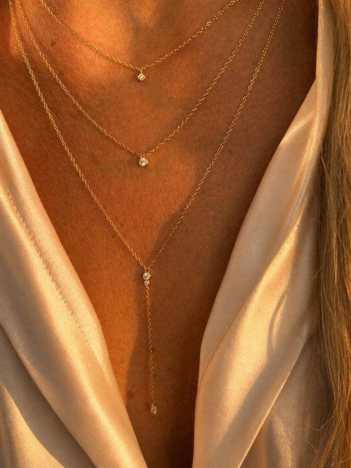 14k Vermeil Double Strand Layering Necklace