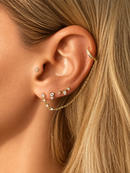 14k Vermeil Reversible Chain Cuff Stud Earring