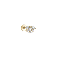 14k Vermeil Moissanite Bloom Flat Back Earring