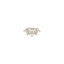14k Vermeil Moissanite Bloom Flat Back Earring