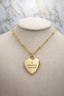 Upcycled Gold Gucci Heart Necklace