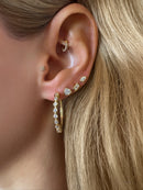 925 Sterling Silver Bezel Set CZ Diamond Marquise Studs