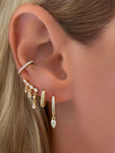 925 Sterling Silver Waterfall Chain Drop Stud Earrings