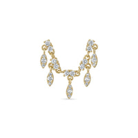 14k Gold Vermeil Chandelier Drop Double Stud Earring