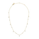 14k Gold Vermeil Bezel & Pave' Dangle Teardrop Necklace