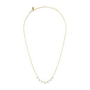 14k Gold Vermeil Layering Dangle CZ on Beaded  Chain